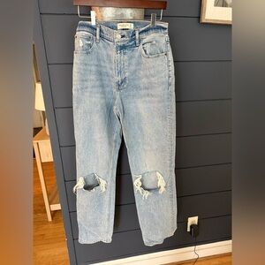 abercrombie and fitch the ultra high rise 90s straight leg jeans 8 long